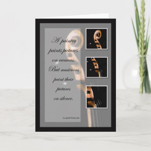 Muziek Inspiratie Cello of Bass Kaart