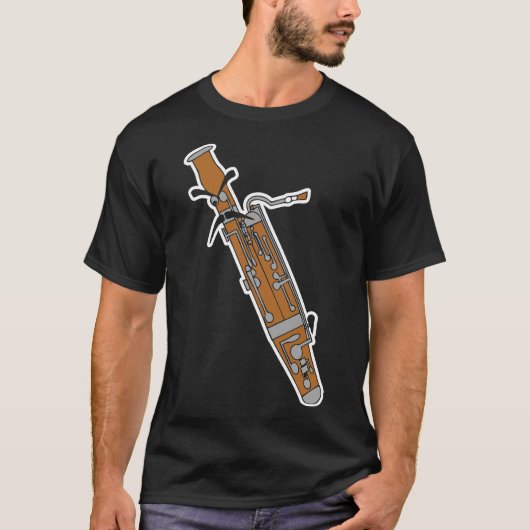 Muziek Instrument Bassoon Tshirt (Voorkant)