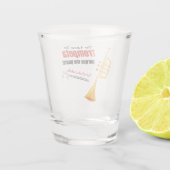 Muziek, instrument, liefhebbers, trompet shot glas (Achterkant)