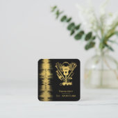 Muziek Instrumenten Event Organizer DJs Player Vierkante Visitekaartje (Staand voorkant)