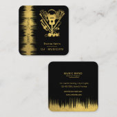 Muziek Instrumenten Event Organizer DJs Player Vierkante Visitekaartje (Voorkant / Achterkant)