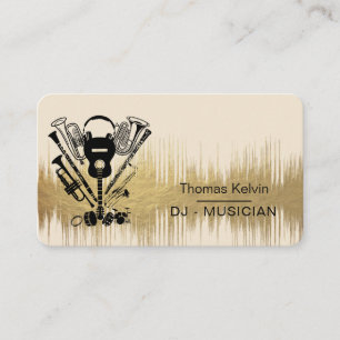 Muziek Instrumenten Event Organizer DJs Player Visitekaartje