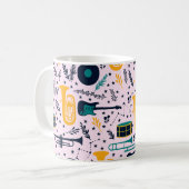 Muziek Instrumenten Koffie Mok (Voorkant links)