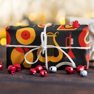 Muziek Instrumenten Kunst Cadeaupapier