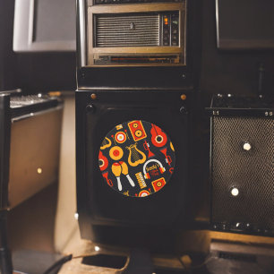 Muziek Instrumenten Kunst Ronde Sticker