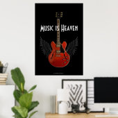 Muziek is 36 x 34 Poster (Thuiskantoor)