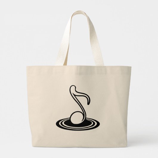 Muziek is alles grote tote bag (Achterkant)