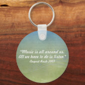 Muziek is alles om ons Button Sleutelhanger (Voorkant)