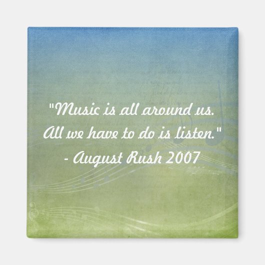 Muziek is alles om ons Magnet (Voorkant)