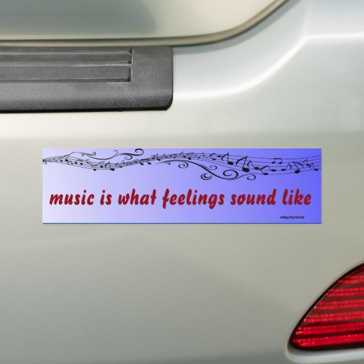 muziek is... bumpersticker (Op auto)