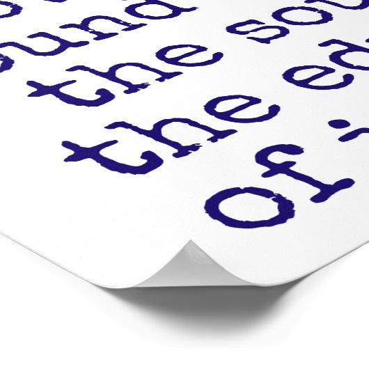 Muziek is de beweging van geluid - muziekprijsopga poster (Hoek)