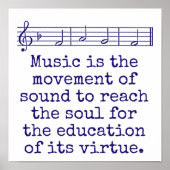 Muziek is de beweging van geluid - muziekprijsopga poster (Voorkant)