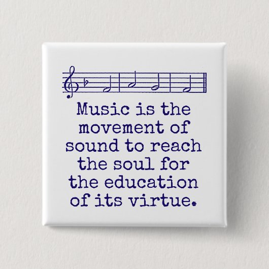 Muziek is de beweging van geluid - muziekprijsopga vierkante button 5,1 cm (Voorkant)