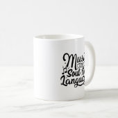 Muziek is de bron van de Mok van de Langiage Typog (Voorkant rechts)