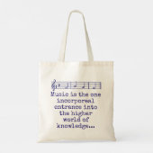 Muziek is de enige geïntegreerde ingang - muziekgr tote bag (Achterkant)