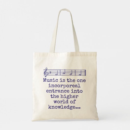 Muziek is de enige geïntegreerde ingang - muziekgr tote bag (Achterkant)