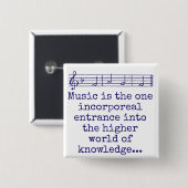 Muziek is de enige geïntegreerde ingang - muziekgr vierkante button 5,1 cm (Voorkant /achterkant)