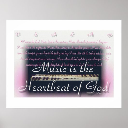 Muziek is de hartslag van God poster (Voorkant)