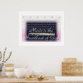 Muziek is de hartslag van God poster (Keuken)