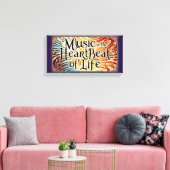 Muziek Is De Hartslag Van Het Leven 2 Canvas Afdruk (Insitu (Woonkamer))