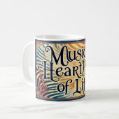 Muziek is de hartslag van het leven koffiemok (Voorkant links)