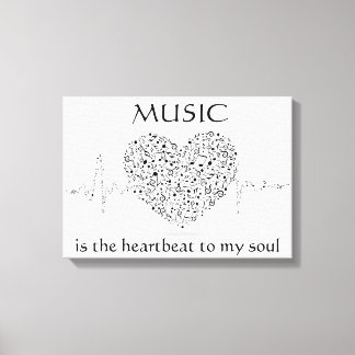 Muziek is de hartslag van My Soul Custom Canvas