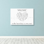 Muziek is de hartslag van My Soul Custom Canvas (Insitu (Houten vloer))