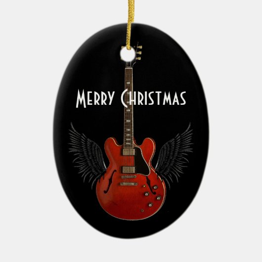 Muziek is de hemel kerstversiering keramisch ornament (Voorkant)