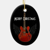 Muziek is de hemel kerstversiering keramisch ornament (Achterkant)