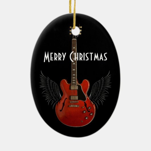 Muziek is de hemel kerstversiering keramisch ornament (Achterkant)