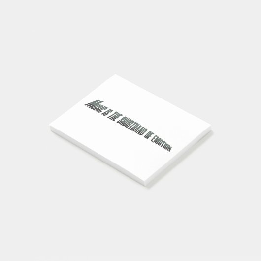 Muziek is de kustlijn van emotie post-it® notes (Schuin)