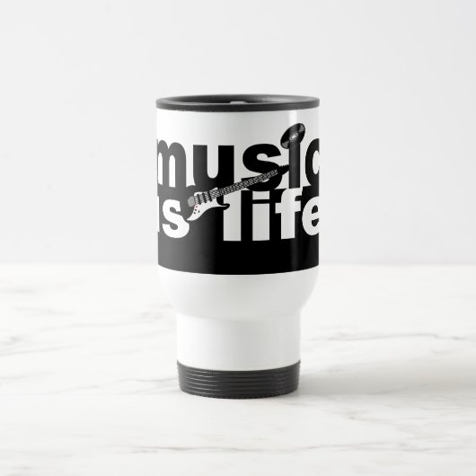 Muziek is de mok van het Leven - kies stijl, kleur (Center)