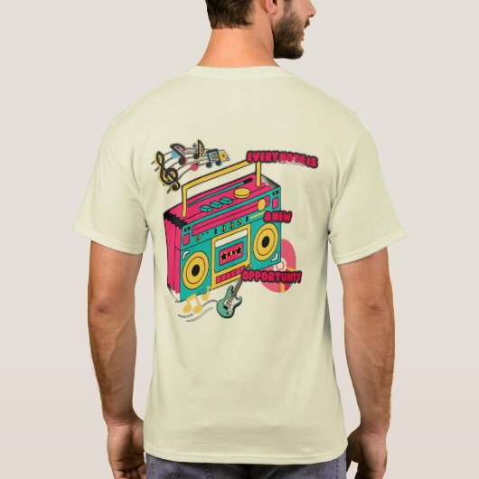 Muziek is de polsslag van het leven. t-shirt (Achterkant)