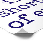 Muziek is de Shorthand - Music Quote Poster (Hoek)