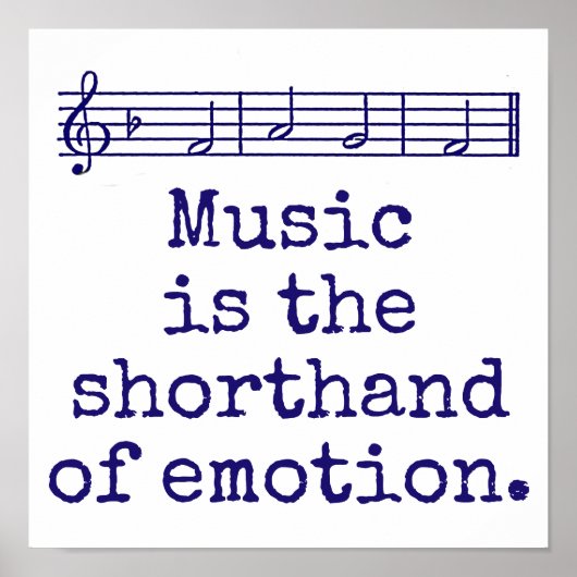 Muziek is de Shorthand - Music Quote Poster (Voorkant)