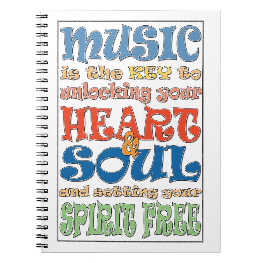 Muziek is de sleutel notitieboek (Voorkant)