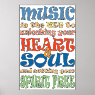 Muziek is de sleutel poster