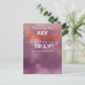 Muziek is de sleutel tot het Briefkaart van de zie (Staand voorkant)