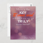 Muziek is de sleutel tot het Briefkaart van de zie (Voorkant / Achterkant)