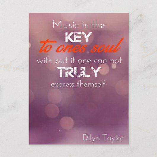 Muziek is de sleutel tot het Briefkaart van de zie (Voorkant)