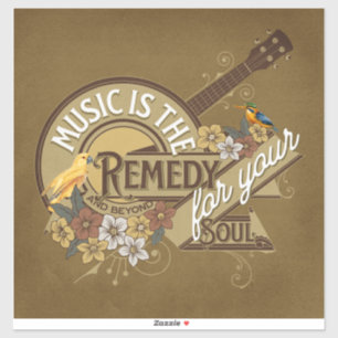 Muziek is de Soul Remedy Sticker