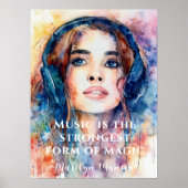 Muziek is de sterkste vorm van Magic Quote Poster (Voorkant)