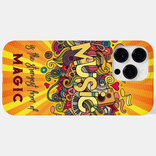 MUZIEK is de sterkste vorm van Magisch Case-Mate iPhone Case (Achterkant (horizontaal))