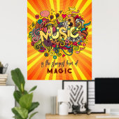 MUZIEK is de sterkste vorm van Magisch Poster (Thuiskantoor)