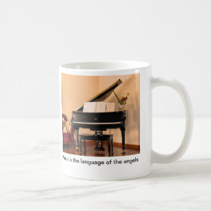 Muziek is de taal van de engelen koffiemok