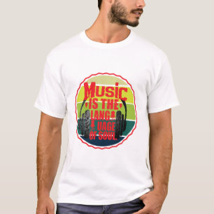 muziek is de taal van de ziel t-shirt