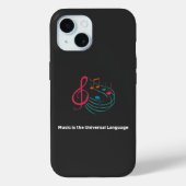"Muziek is de universele taal." MUZIEKLIEFHEBBER Case-Mate iPhone Case (Achterkant)