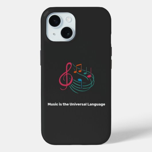 "Muziek is de universele taal." MUZIEKLIEFHEBBER Case-Mate iPhone Case (Achterkant)