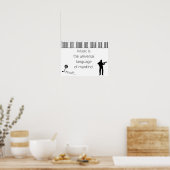 Muziek is de universele taal van de mensheid poster (Keuken)