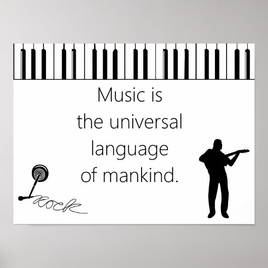 Muziek is de universele taal van de mensheid poster (Voorkant)